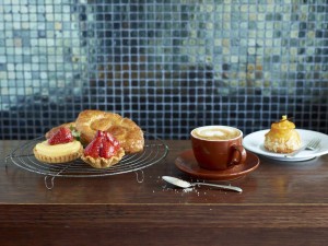 Pastries and coffee at Stefano's Cafe, Mildura