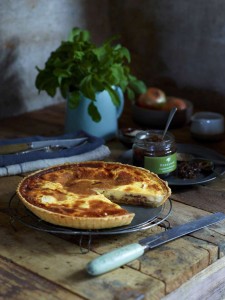 Tart with caramelised onion and a far of Stefano's Caramelised Onion Jam
