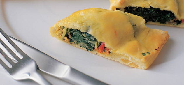 Calzone with silverbeet